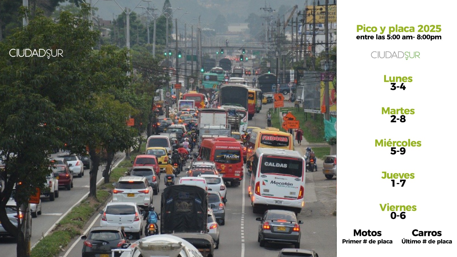 Así será el nuevo Pico y Placa en Medellín y el Valle de Aburrá 