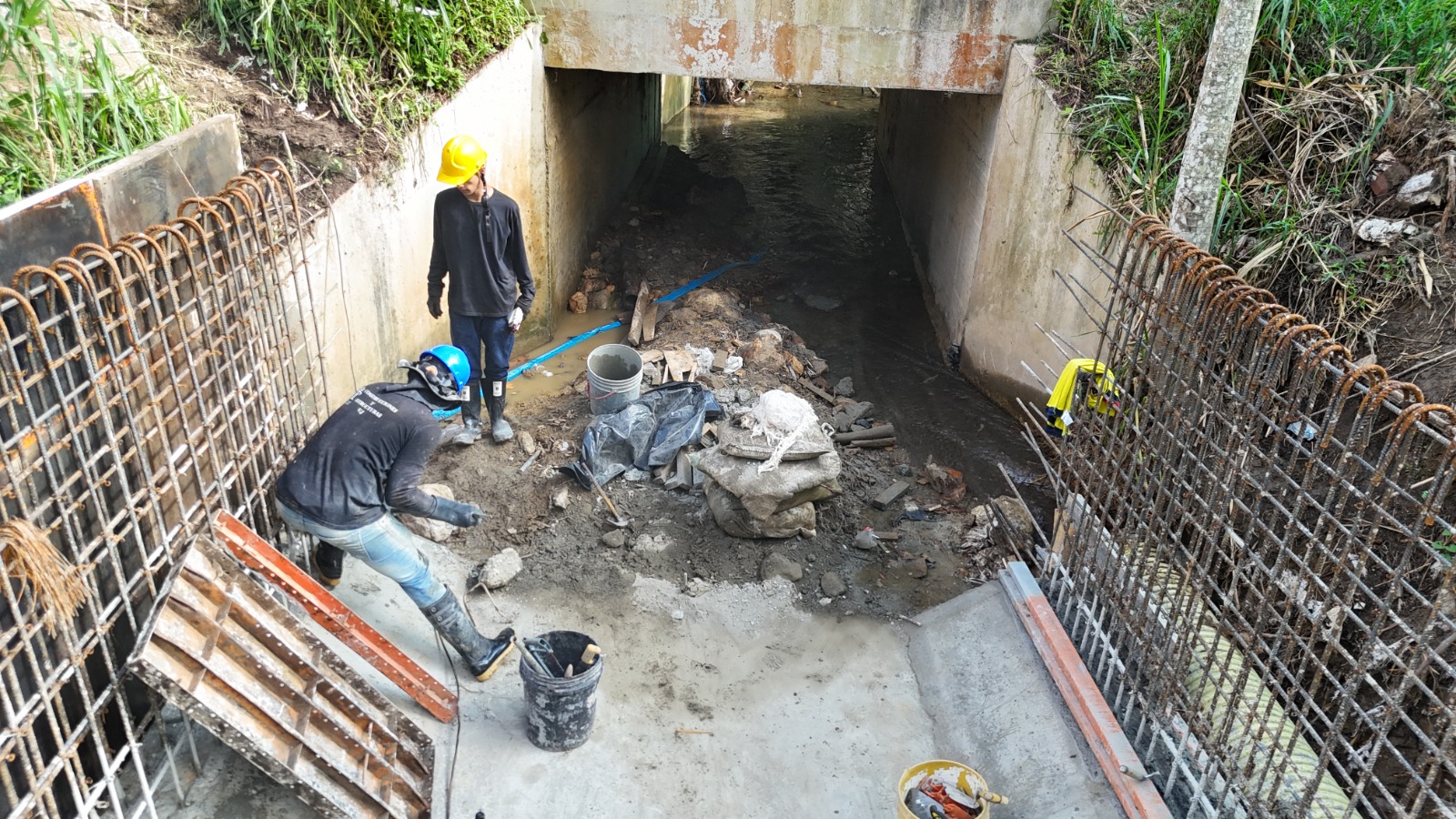 Así avanzan las obras de mitigación del riesgo en el sector de Cañaveralejo en Sabaneta