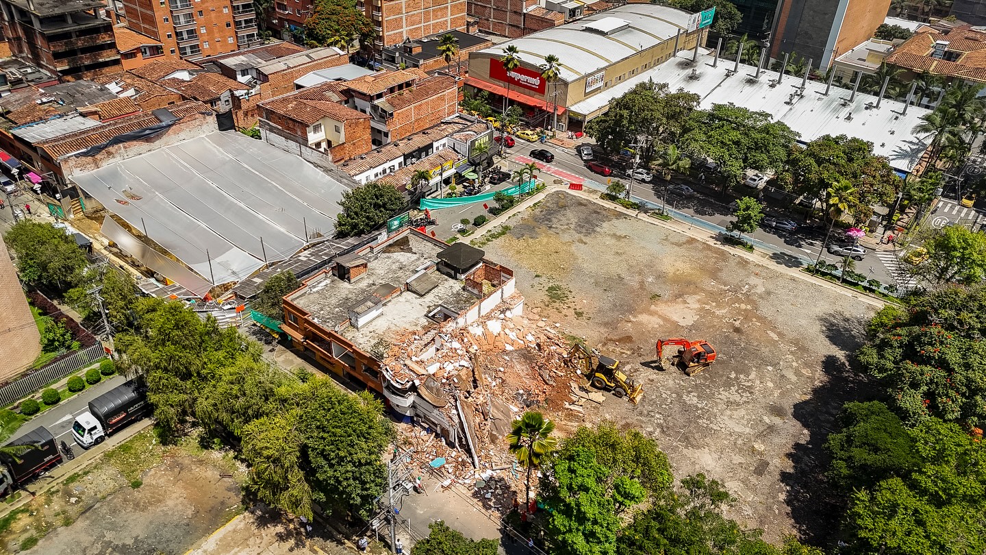 Finaliza la demolición del último predio donde se construirá la Plazoleta Central Inteligente en Sabaneta