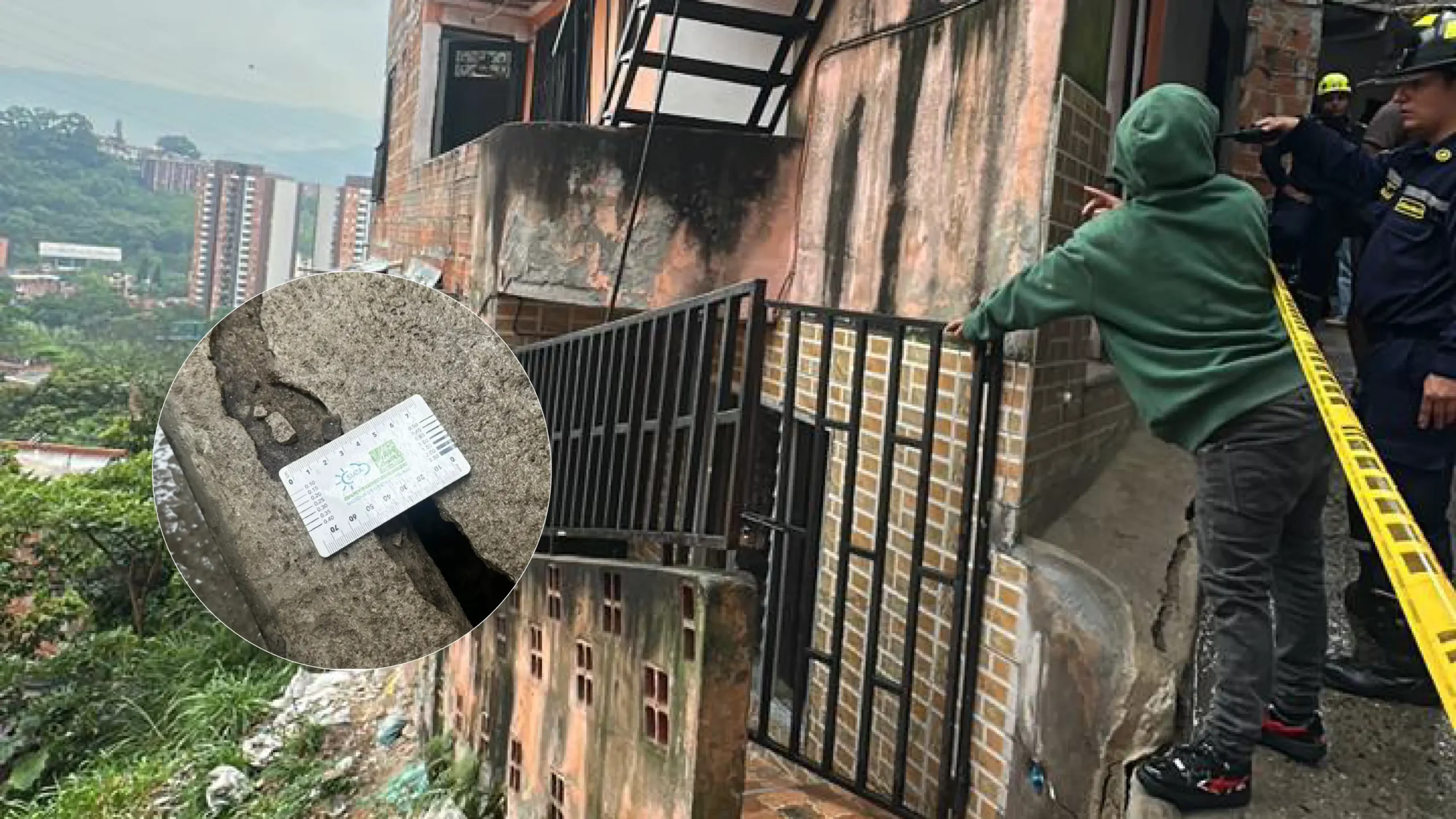 Continúan estragos de las lluvias en Itagüí: ordenan evacuación de 12 viviendas por riesgo de deslizamiento