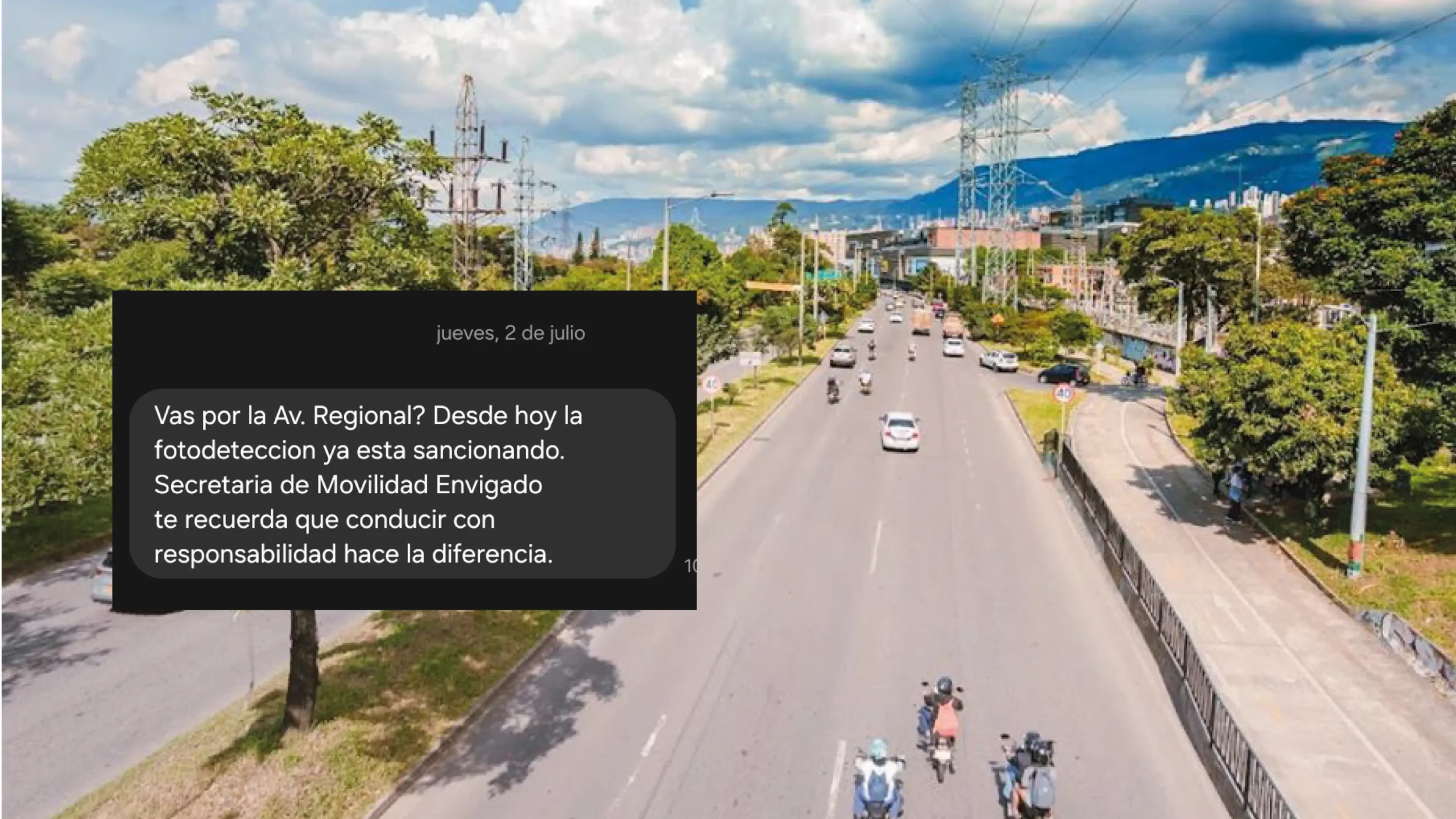 ¡Atención conductores! Ya inició el cobro de multas en las nuevas cámaras de fotodetección de Envigado