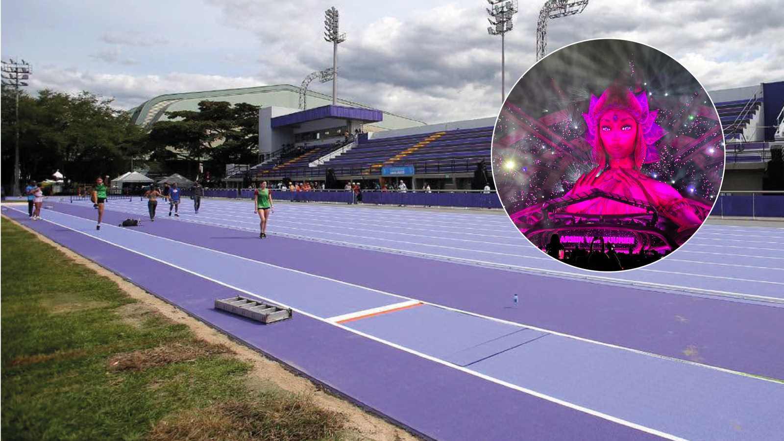 Pista de atletismo Alfonso Galvis ya fue habilitada tras festival de música: Inder asegura que póliza contra daños es de tres meses